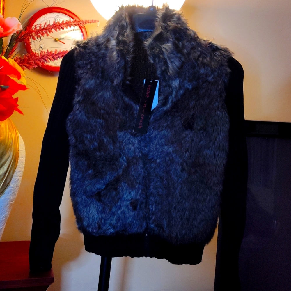 Heart and Crush Sweater Black Medium